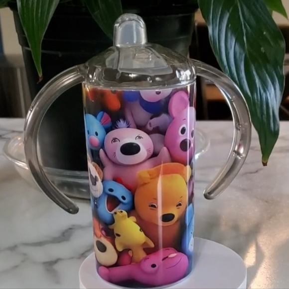 Squishy Animal's 12oz Sippy Cup with 2 lids - Picture 13 of 13